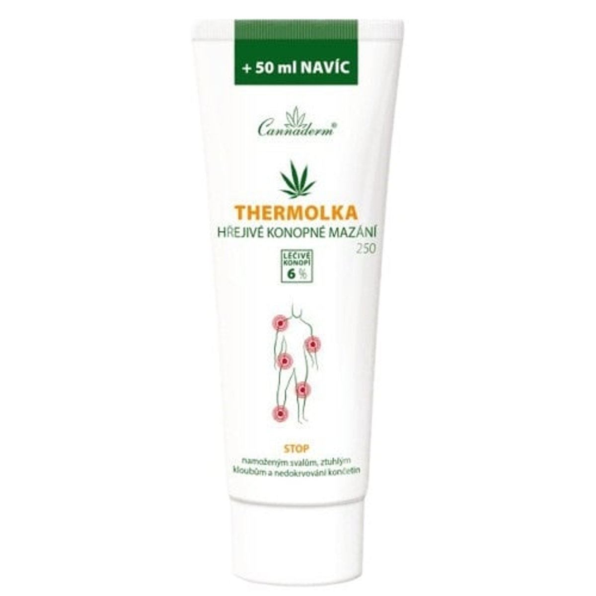 Cannaderm Thermolka hřejivé konopné mazání, 250 ml
