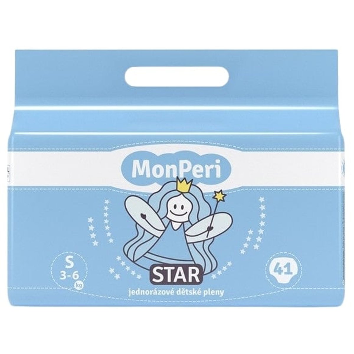 MonPeri EKO Star jednorázové dětské pleny S (3–6 kg)