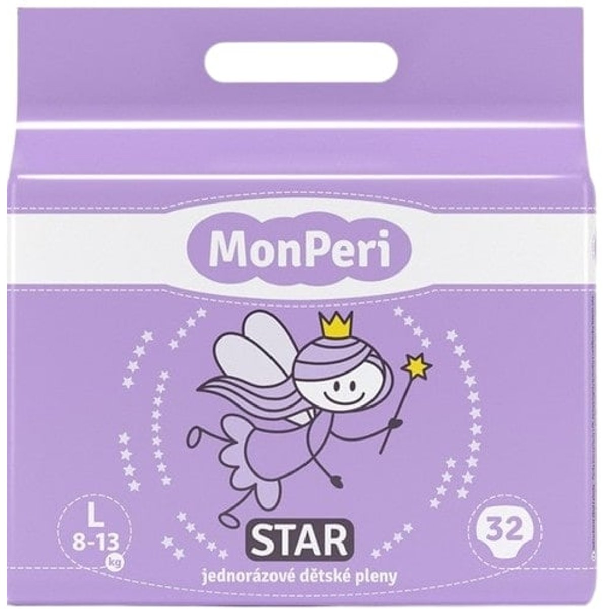 MonPeri EKO Star jednorázové dětské pleny L (8–13 kg)