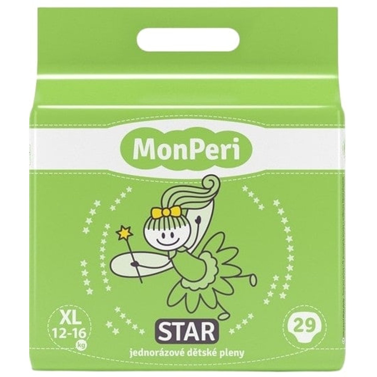 MonPeri EKO Star jednorázové dětské pleny XL (12–16 kg)