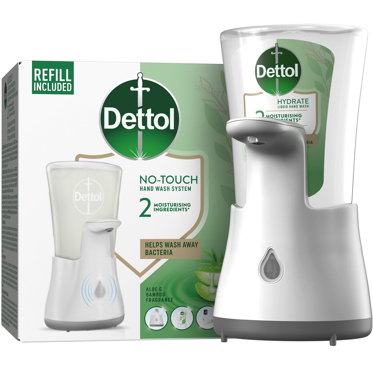 Levně Dettol Bezdotykový dávkovač mýdla jemná aloe