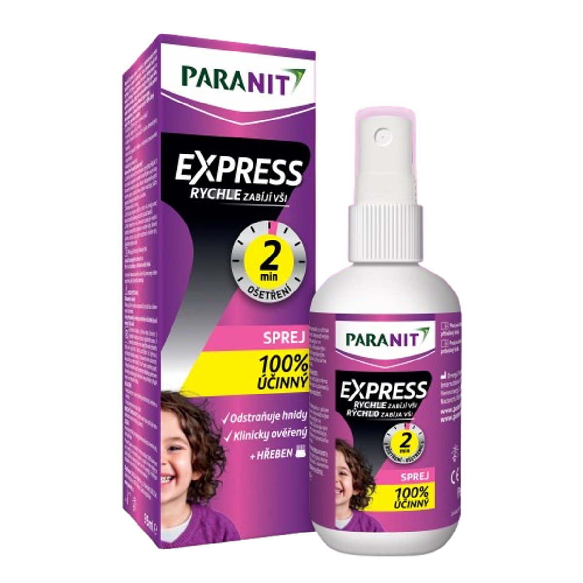 Paranit Express sprej 95ml+hřeben
