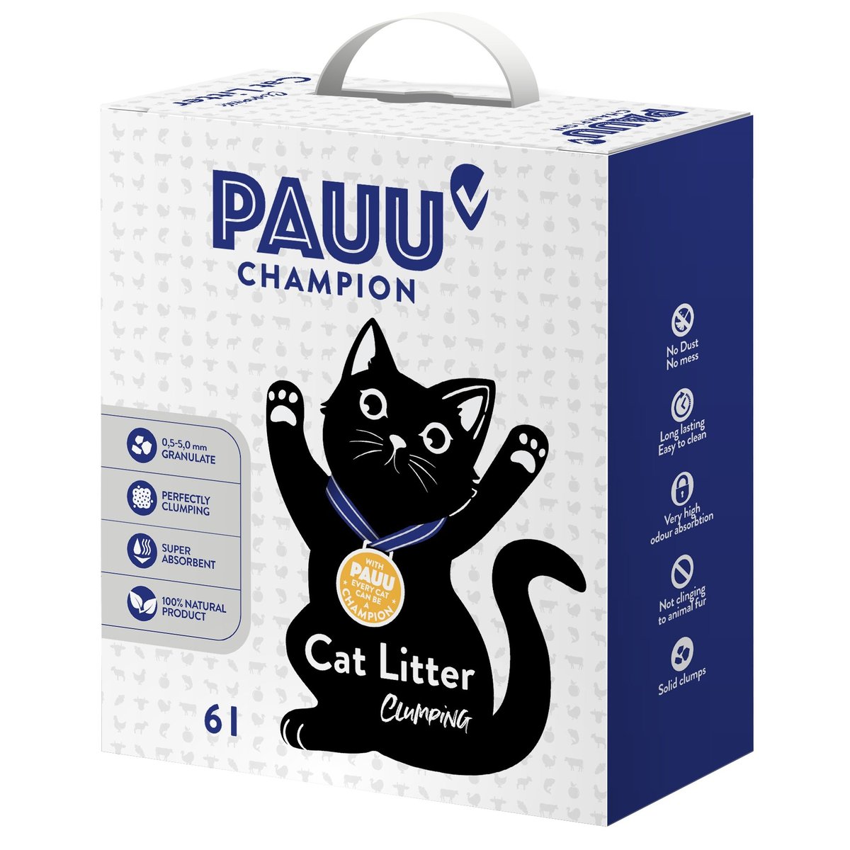 Pauu Champion Hrudkující stelivo pro kočky v boxu
