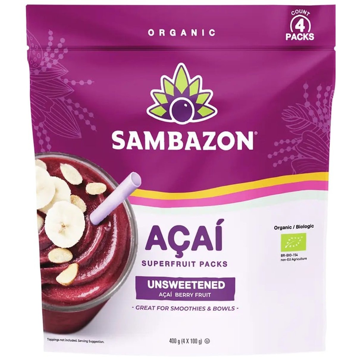 Sambazon BIO Acai Pure neslazená dřeň na smoothie