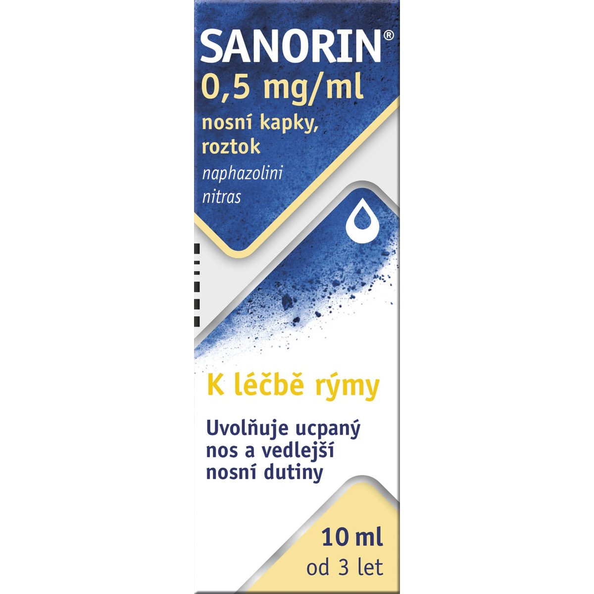 SANORIN 0,5MG/ML Nosní kapky, roztok 1X10ML