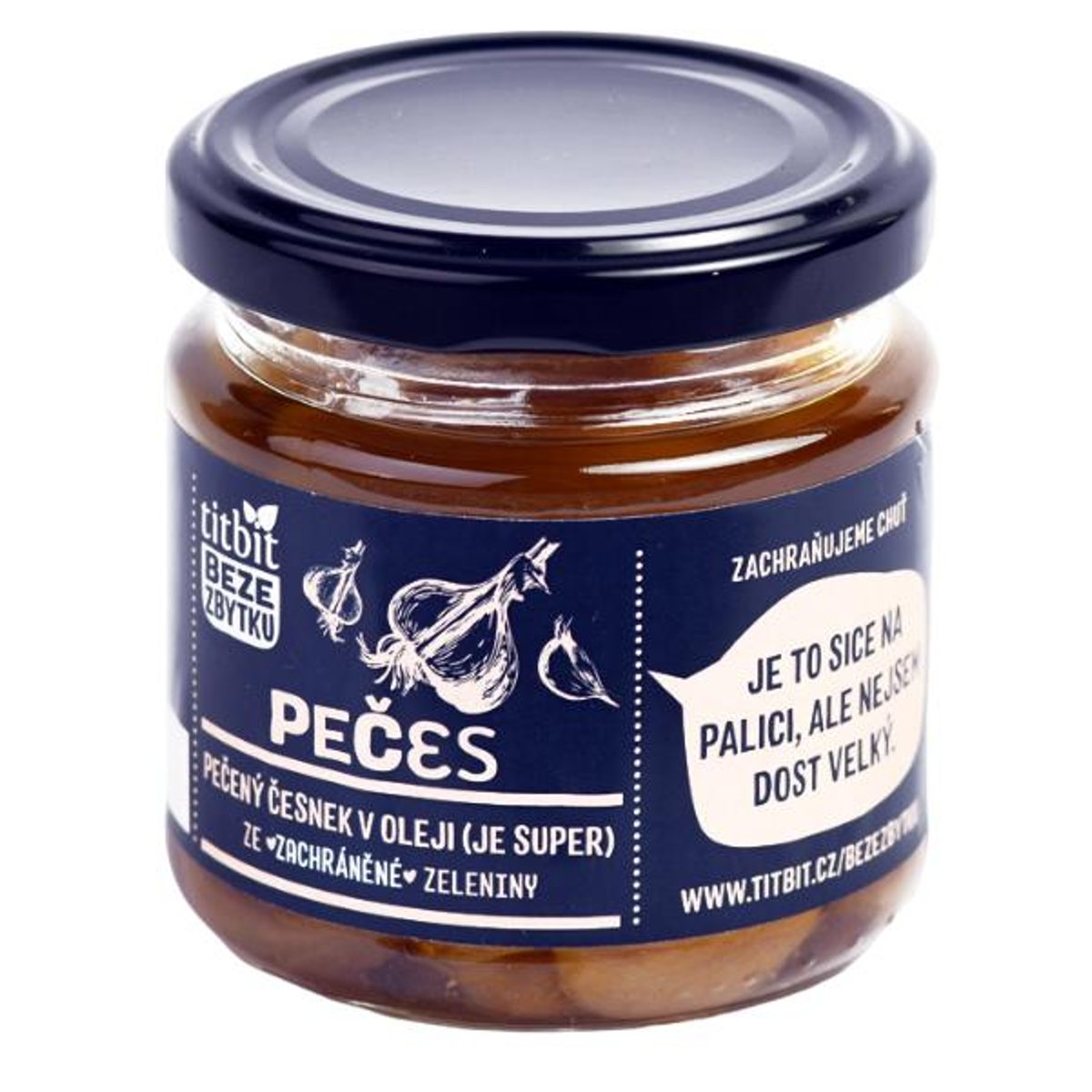 Beze zbytku Pečes pečený česnek v oleji