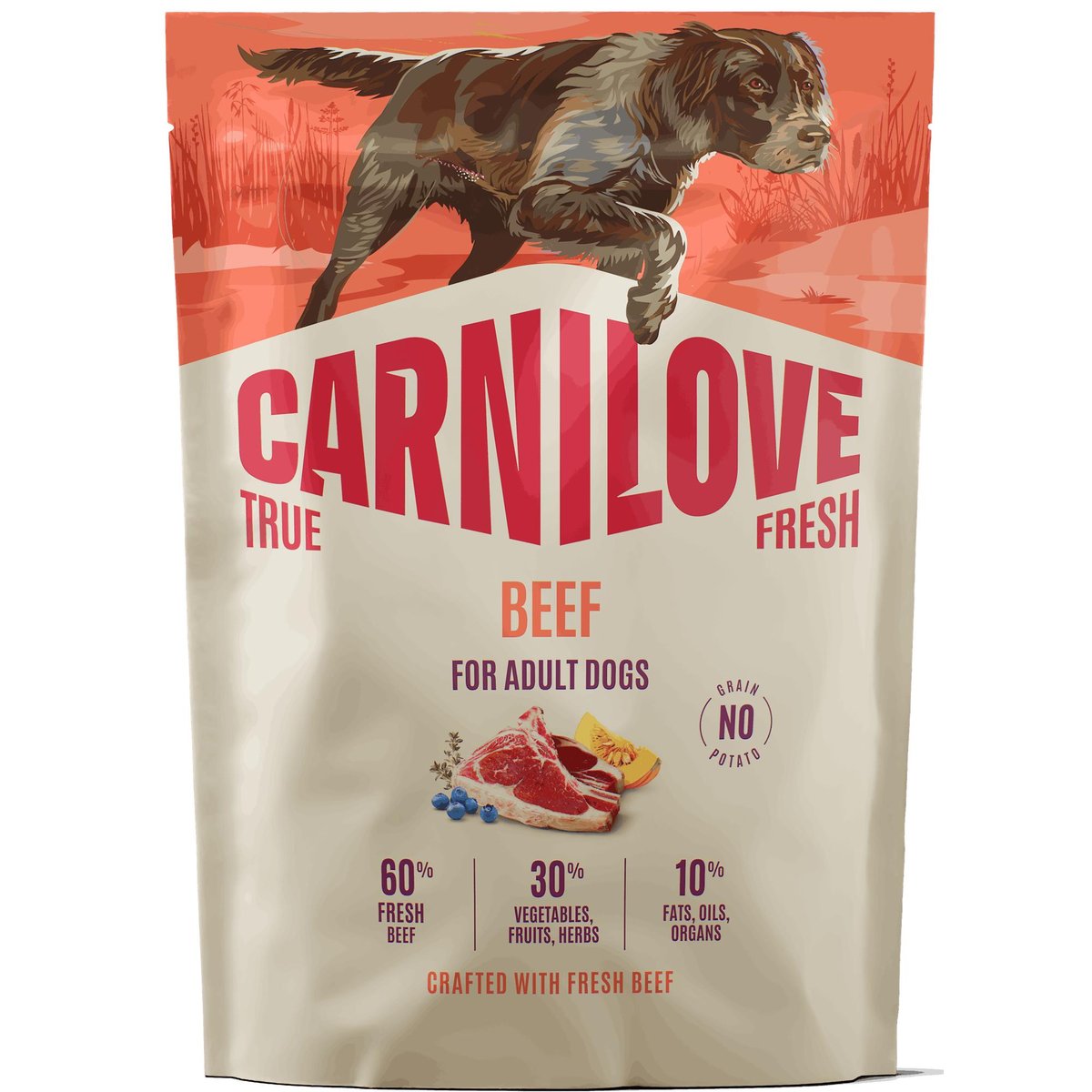 Carnilove True Fresh granule s hovězím pro dospělé psy