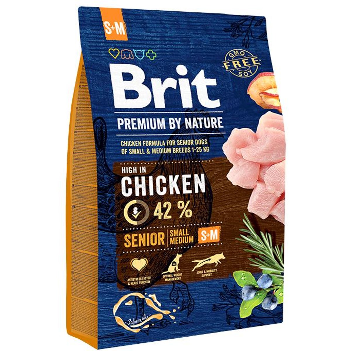 Brit Premium by Nature Senior S+M Chicken pro psy