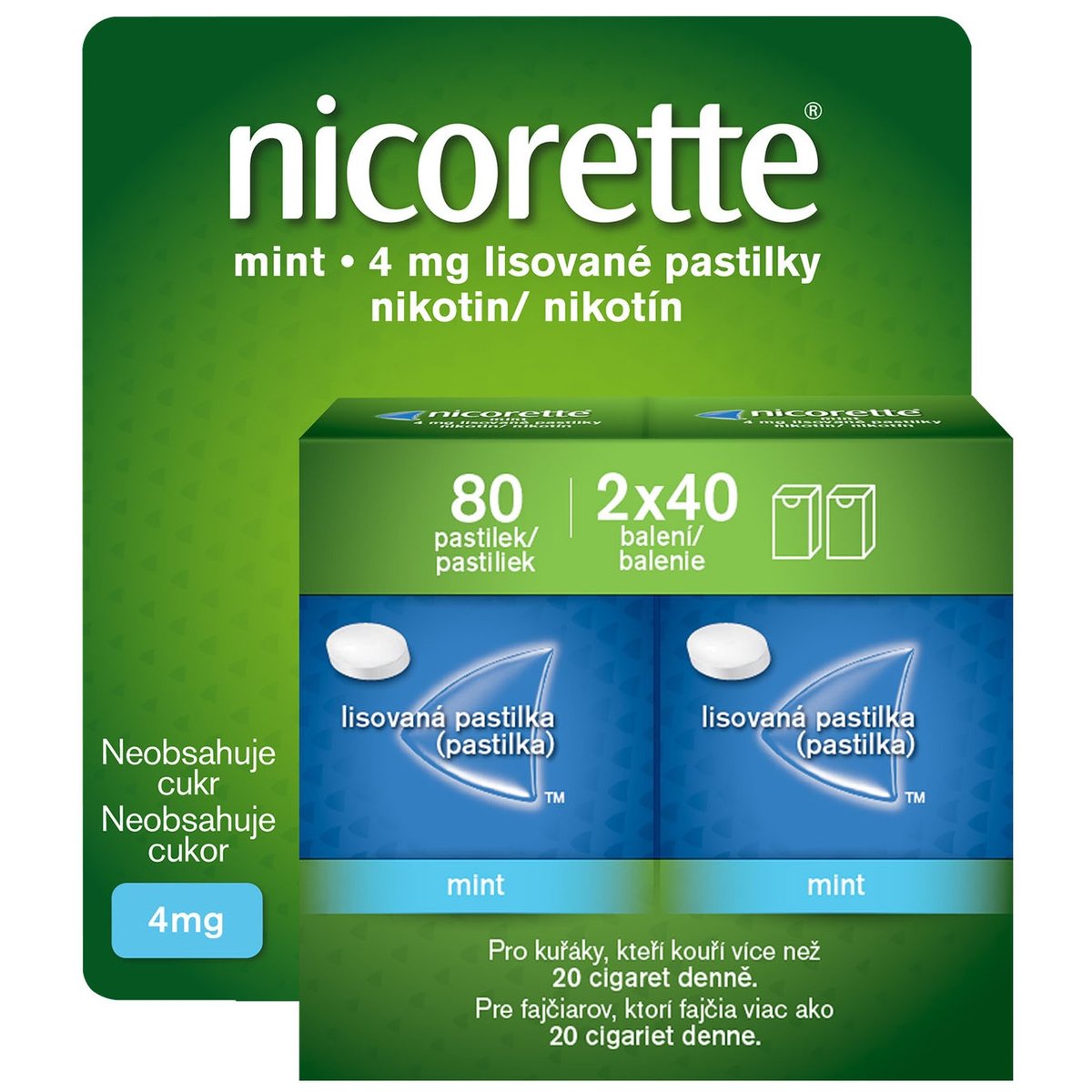 NICORETTE MINT 4MG lisovaná pastilka 2X40