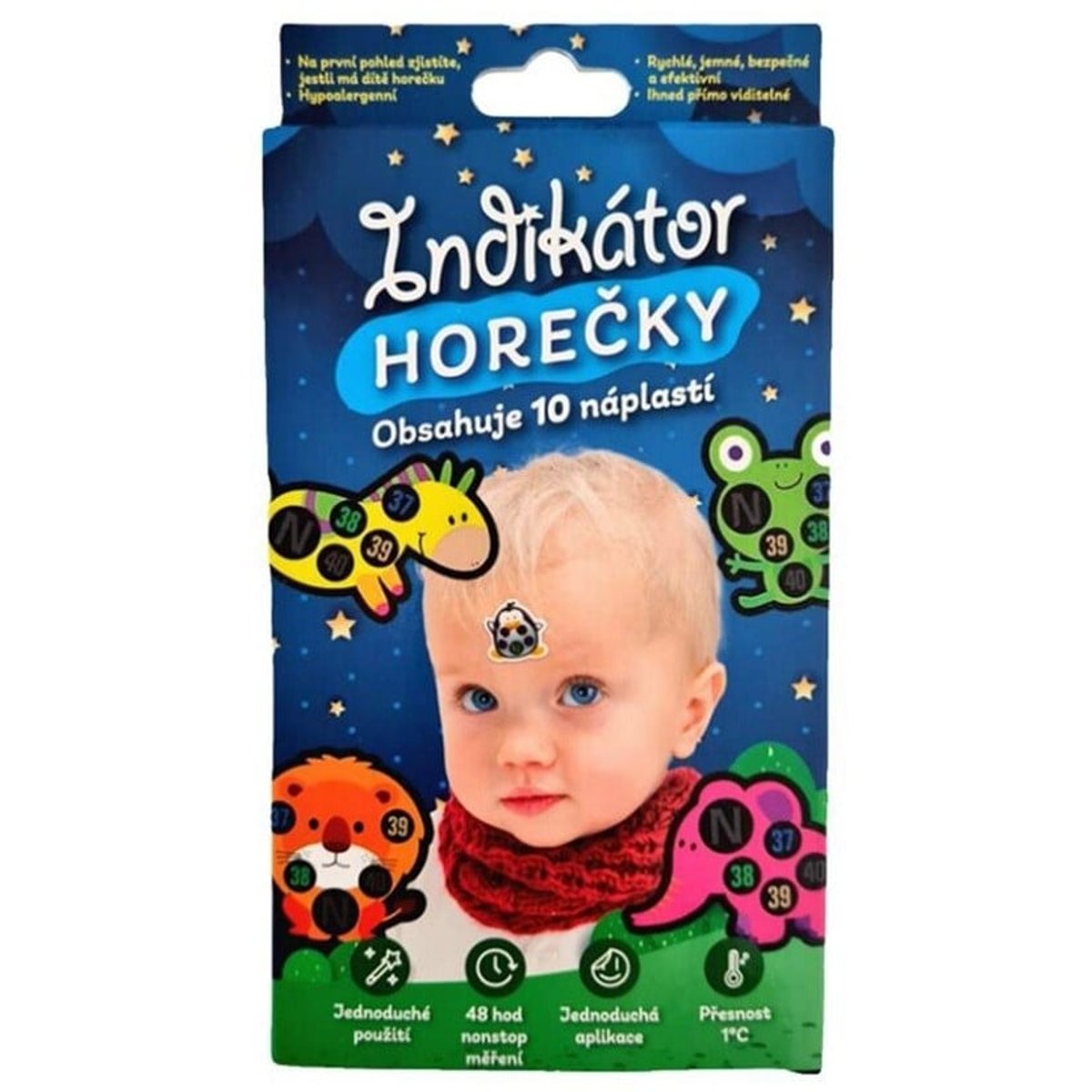 Indikátor horečky 10 náplastí