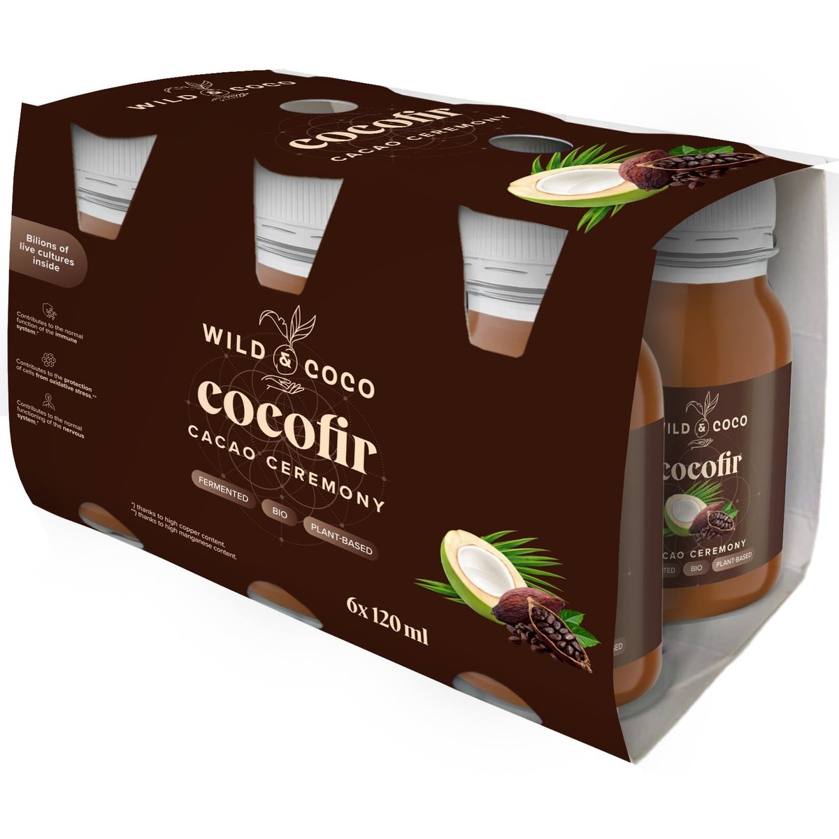 Wild & Coco BIO Cocofir Cacao ceremony (6×120 ml)