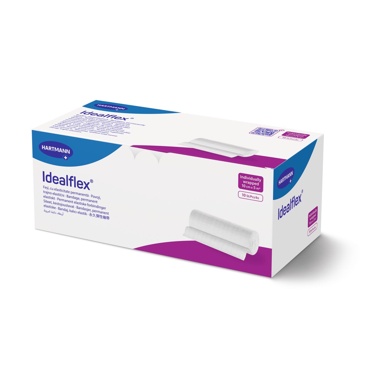 OBINADLO ELASTICKÉ IDEALFLEX 10CMX5M,KRÁTKÝ TAH,1KS