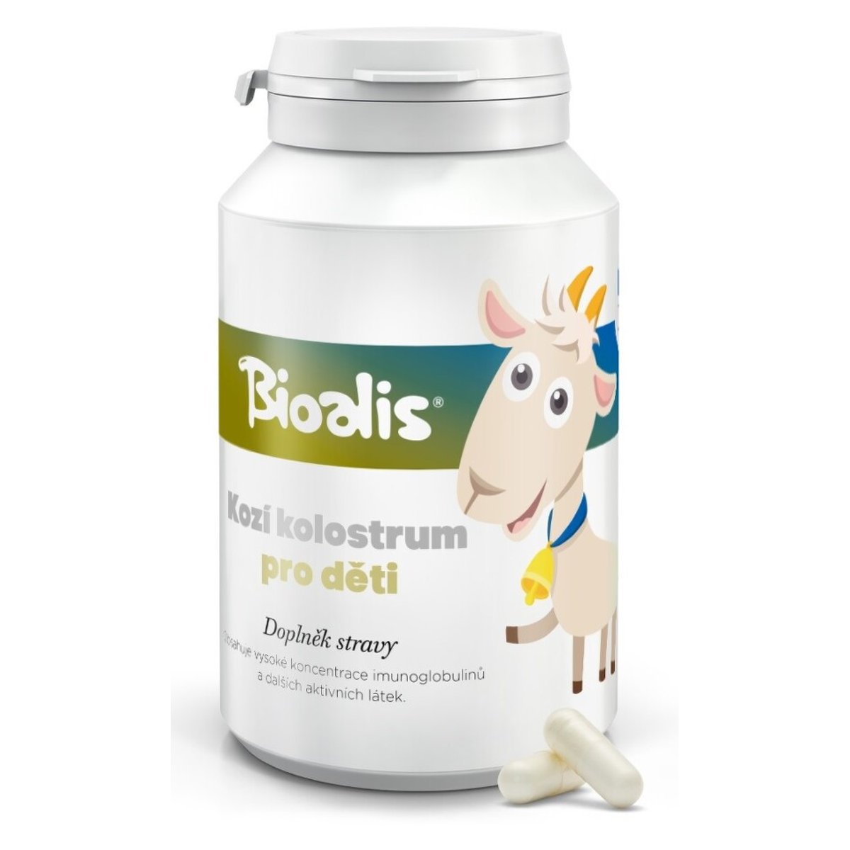 BIOALIS Kozí kolostrum pro děti, 140 kapslí