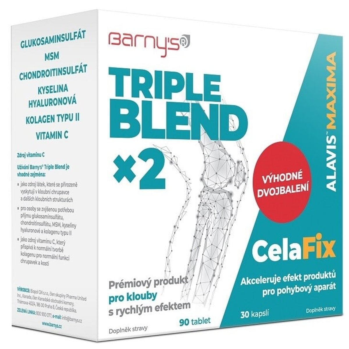 Barnys TRIPLE BLEND x2 cps.90+30