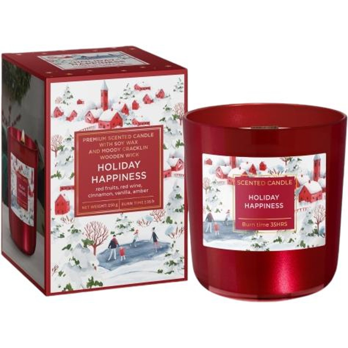 Bartek Holiday Happiness vonná svíčka s dřevěným knotem
