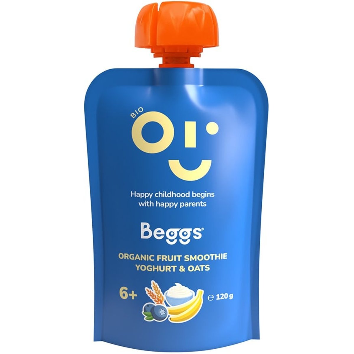 Beggs BIO Smoothie s ovocem, jogurtem a ovesnými vločkami