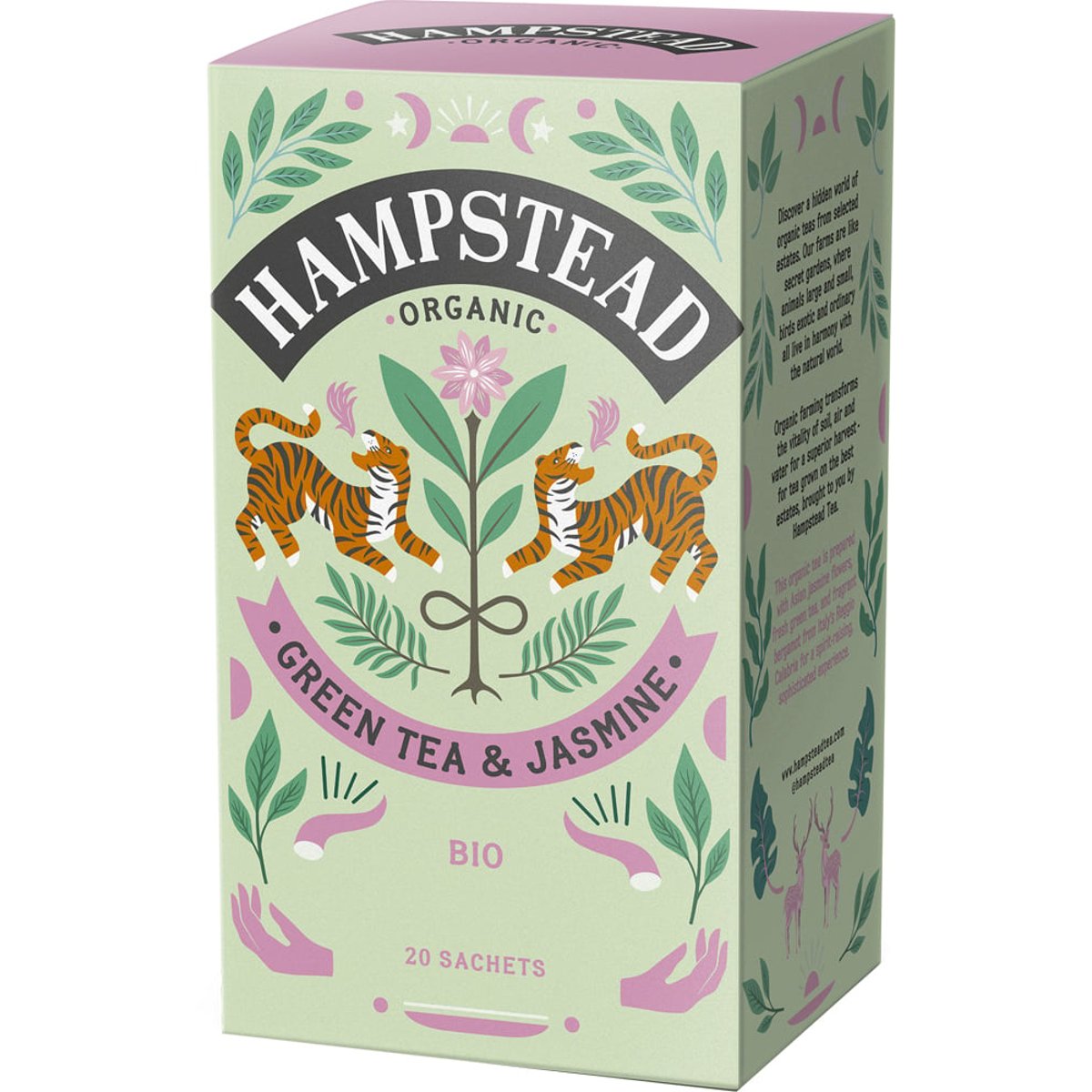 Hampstead Tea BIO Zelený čaj s jasmínem a bergamotem