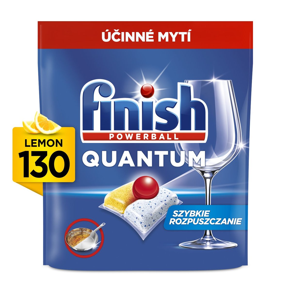 Finish Quantum All in 1 Lemon Sparkle kapsle do myčky nádobí