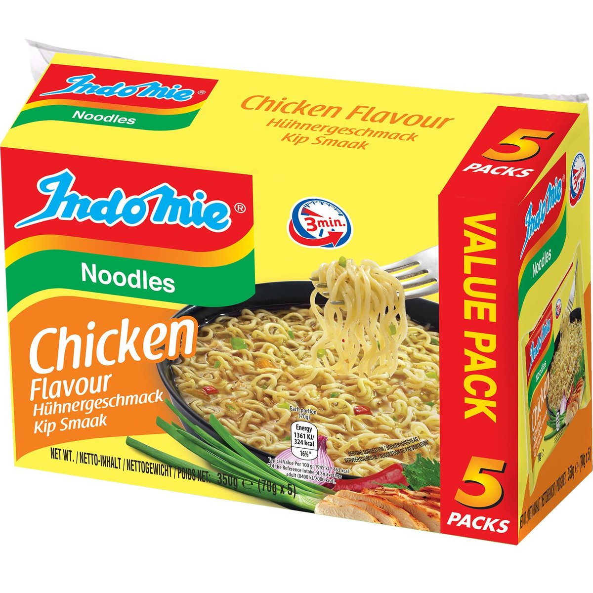 Indomie Instantní nudle kuře (5×70 g)