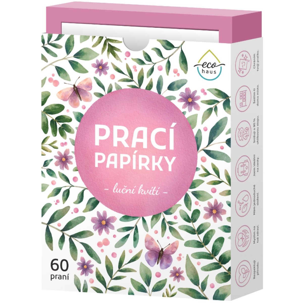 EcoHaus prací papírky Luční kvítí, 60ks