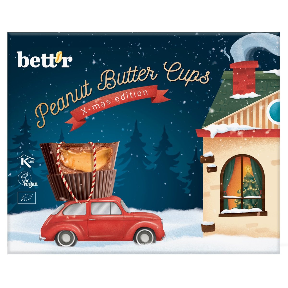 Bett'r BIO Vánoční box s arašídovými máslovými košíčky