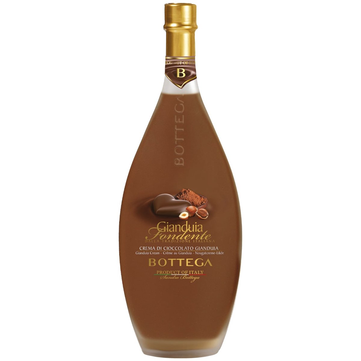 Bottega Liquore Cioccolato Gianduia Fondente (čokoláda s lískovými ořechy) 17% obj.
