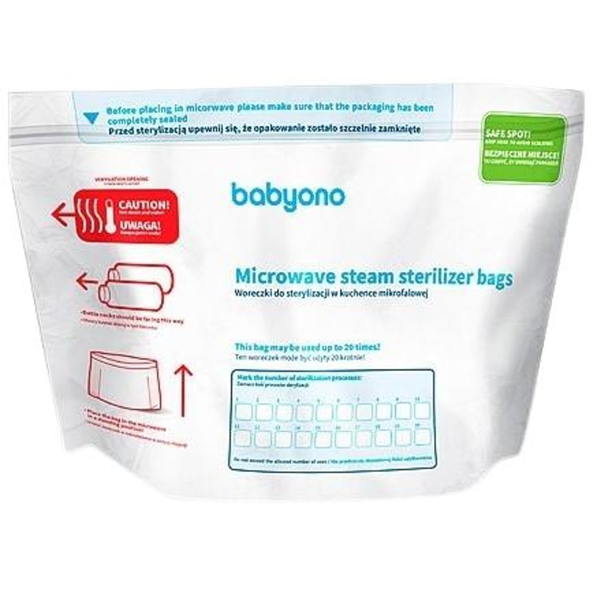Babyono Sterilizační sáčky do mikrovlnky