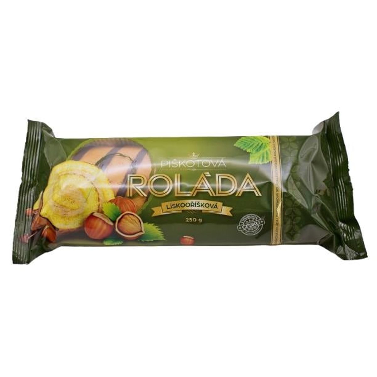 Goldfein Lískooříšková roláda zdobená