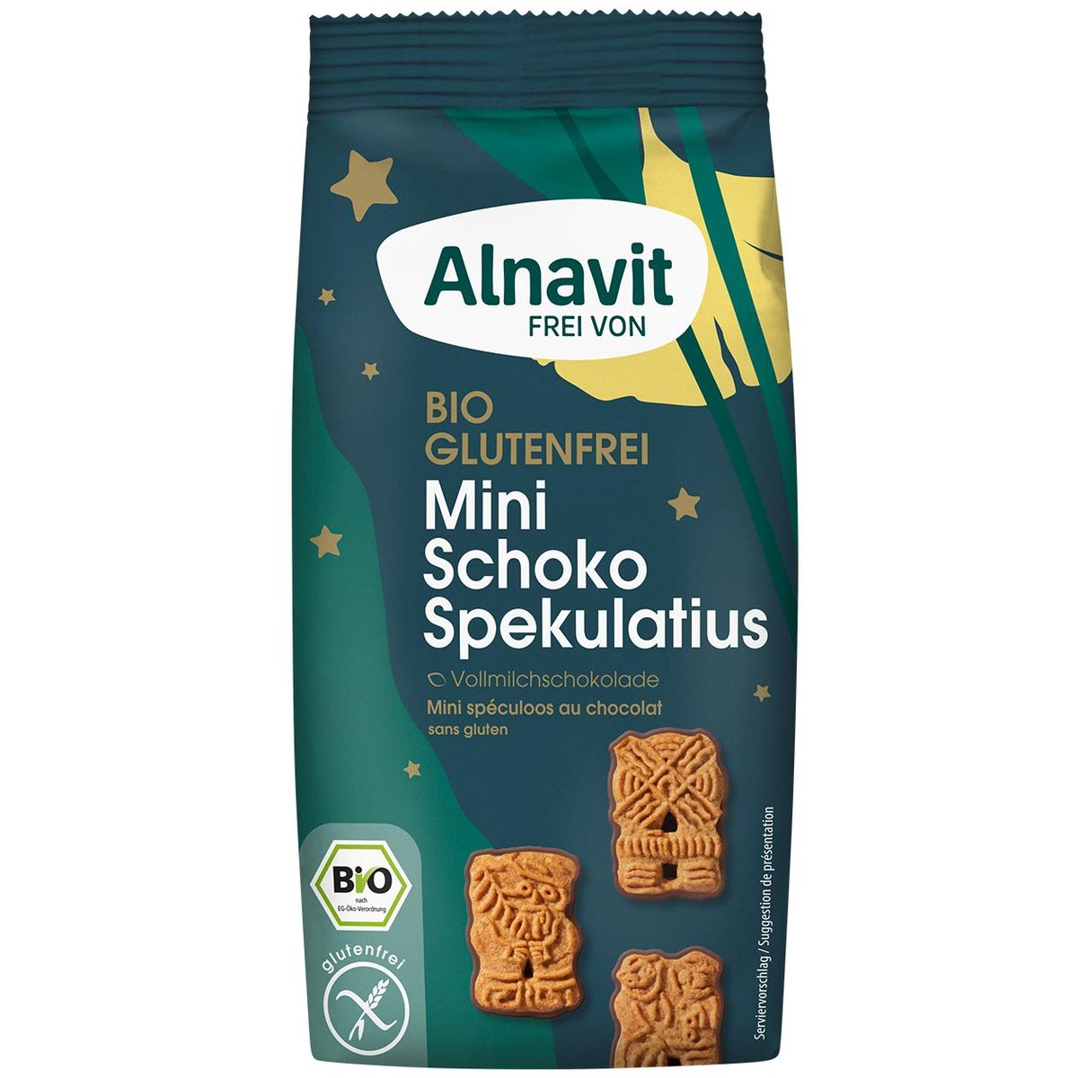 Alnavit BIO Mini čokoládové bezlepkové sušenky Spekulatius