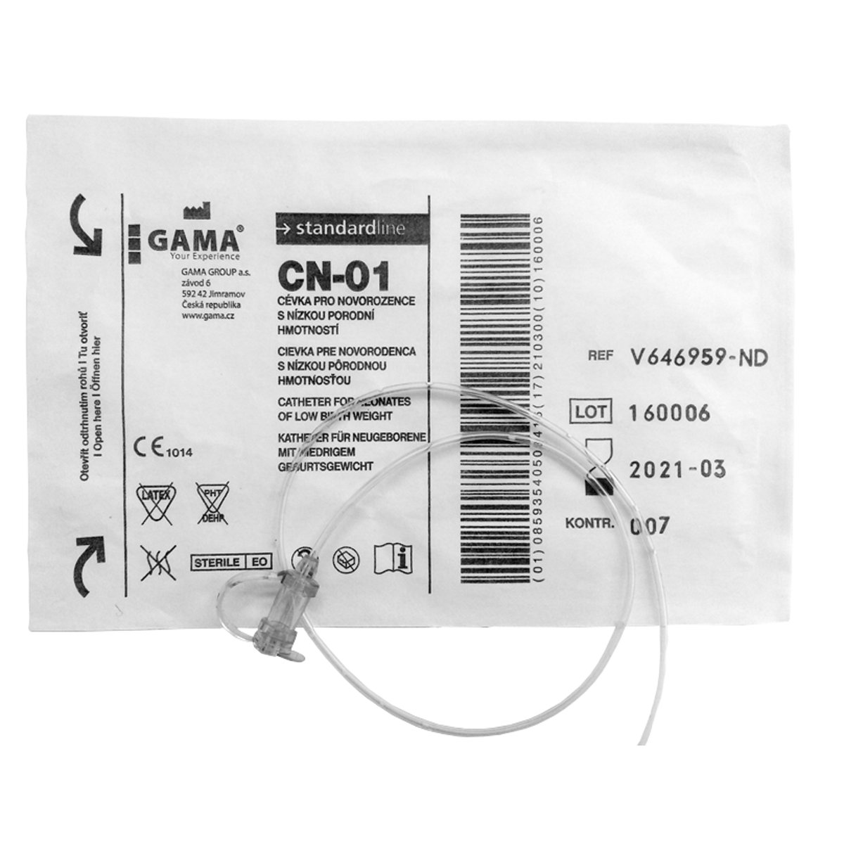Cévka pro novorozence s nízkou porod.hmot.CN-01