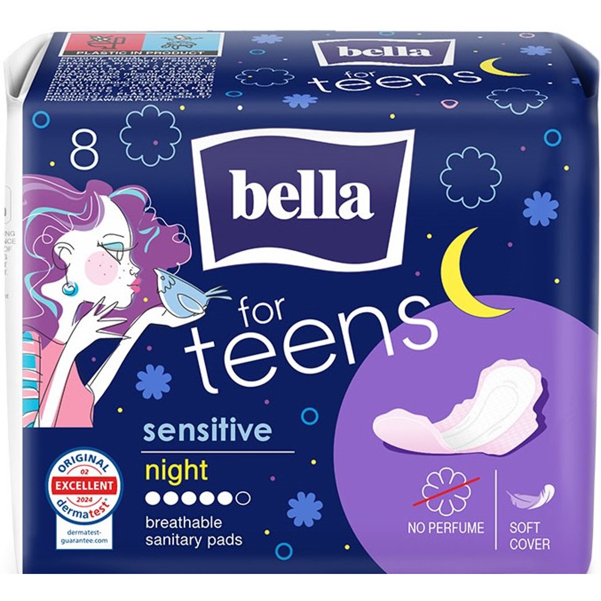Bella for Teens Sensitive Night menstruační vložky noční