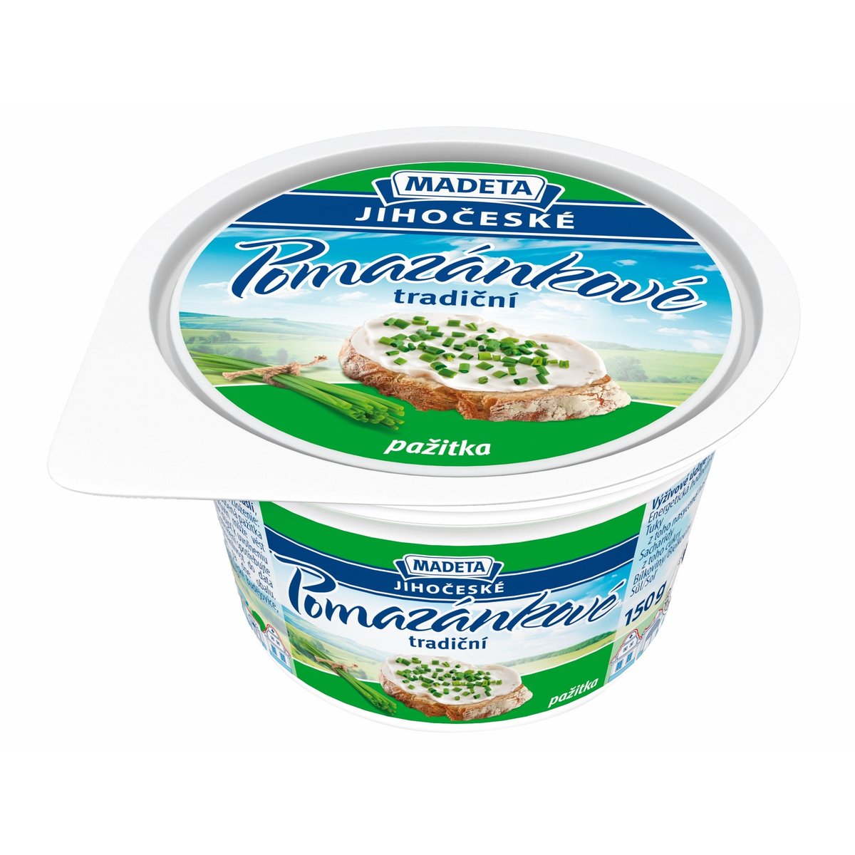 Madeta Jihočeské pomazánkové máslo tradiční pažitka