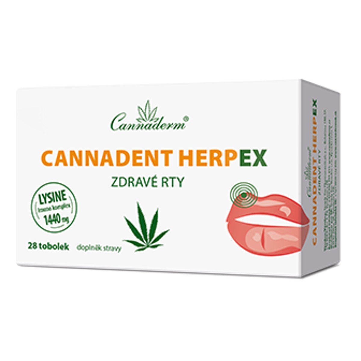 Cannaderm Cannadent HerpEX zdravé rty, 28 tobolek