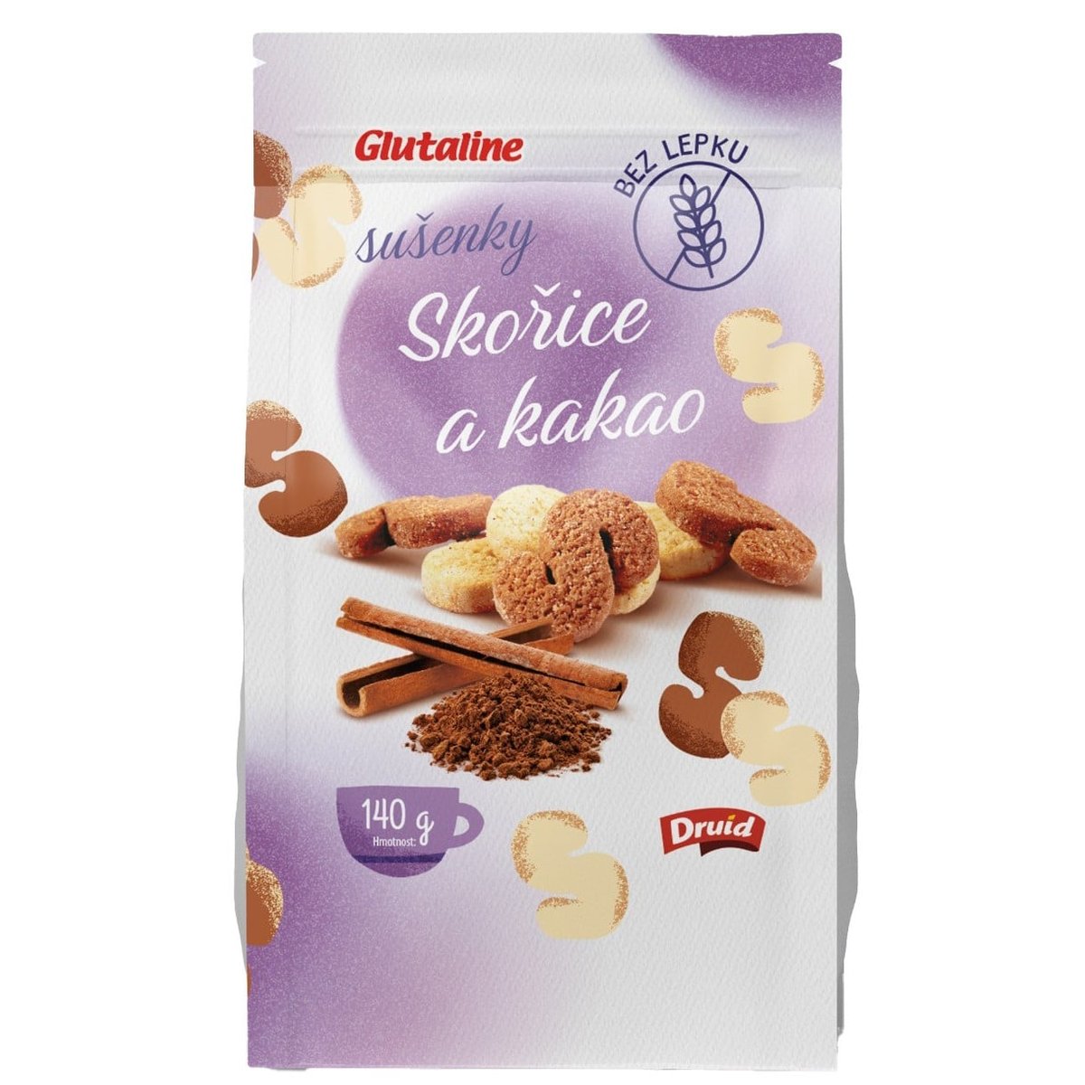 Glutaline Sušenky se skořicí a kakaem bez lepku