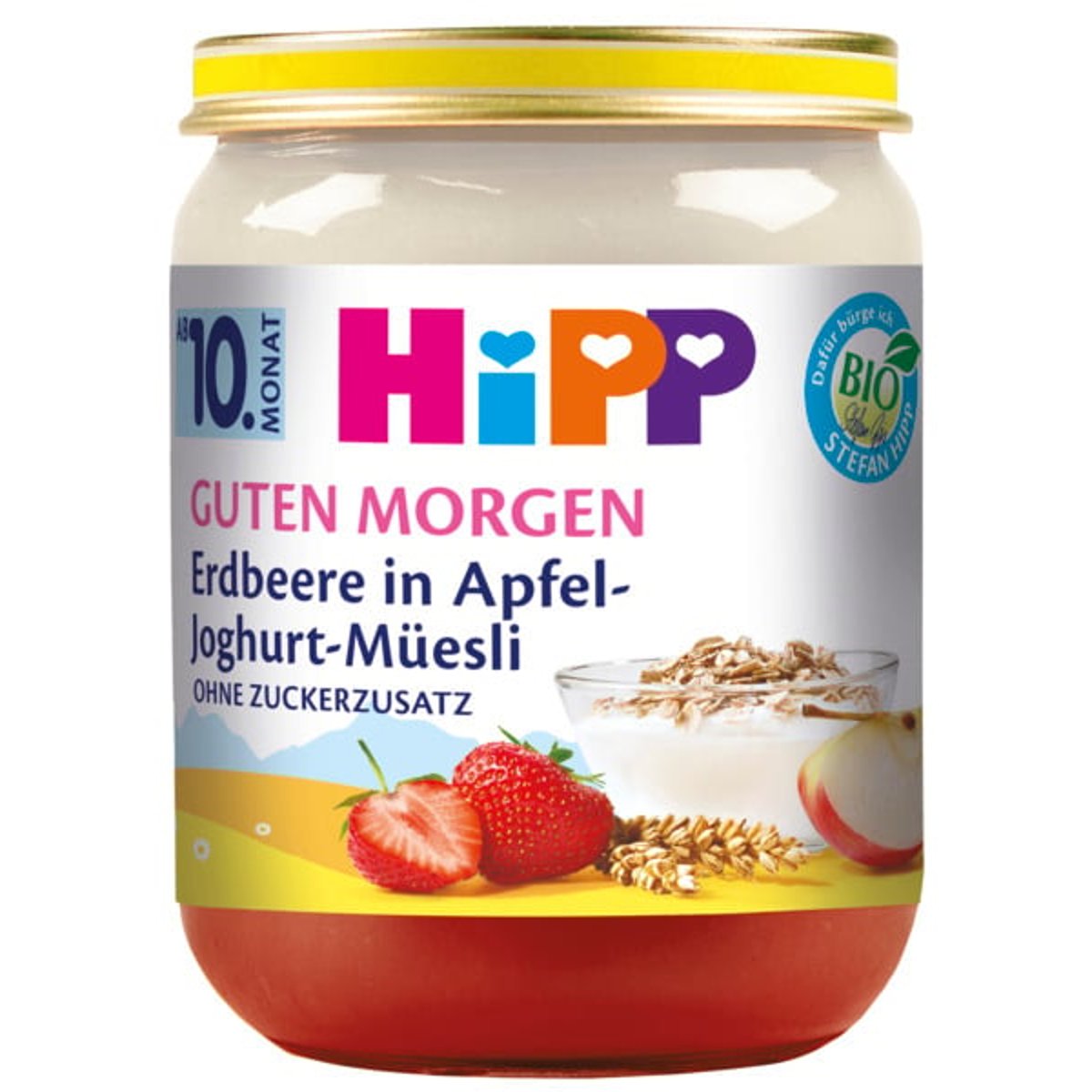 HiPP BIO Müsli s jablkem, jahodami, jogurtem