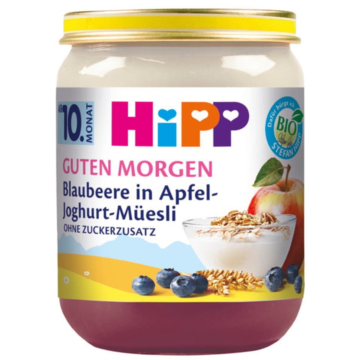 HiPP BIO Müsli s jablkem, borůvkami a jogurtem