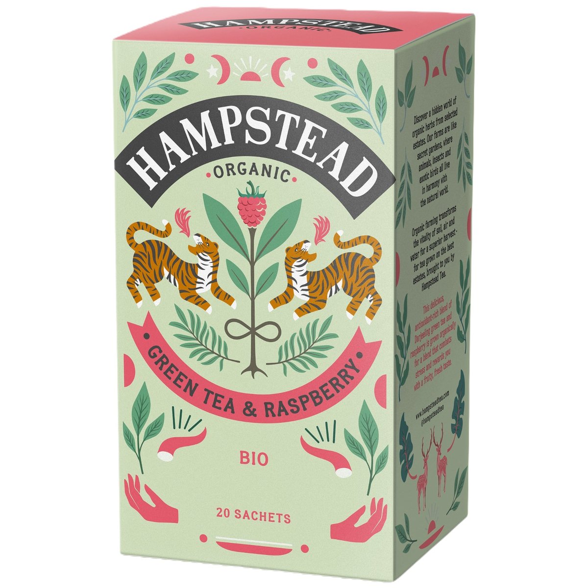 Hampstead Tea BIO zelený čaj s malinami