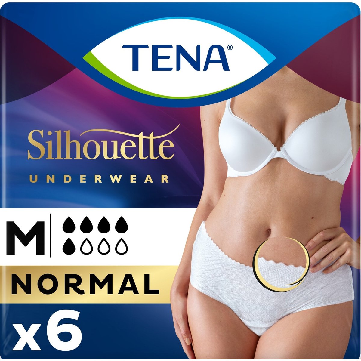 Tena Silhouette Normal Blanc absorpční kalhotky, velikost M