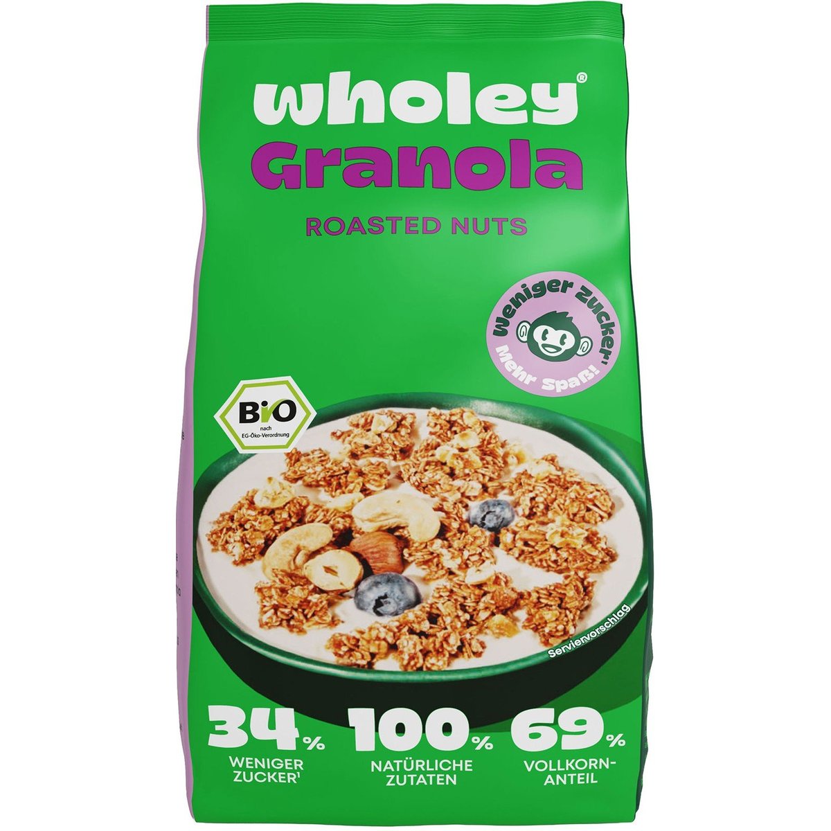 Wholey BIO Křupavá granola s praženými ořechy