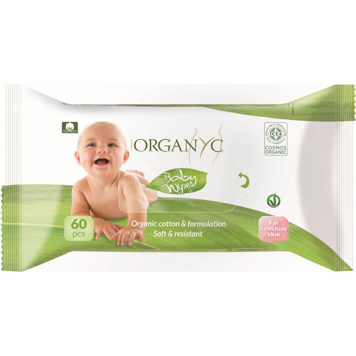 ORGANYC Dětské vlhčené ubrousky, 60ks