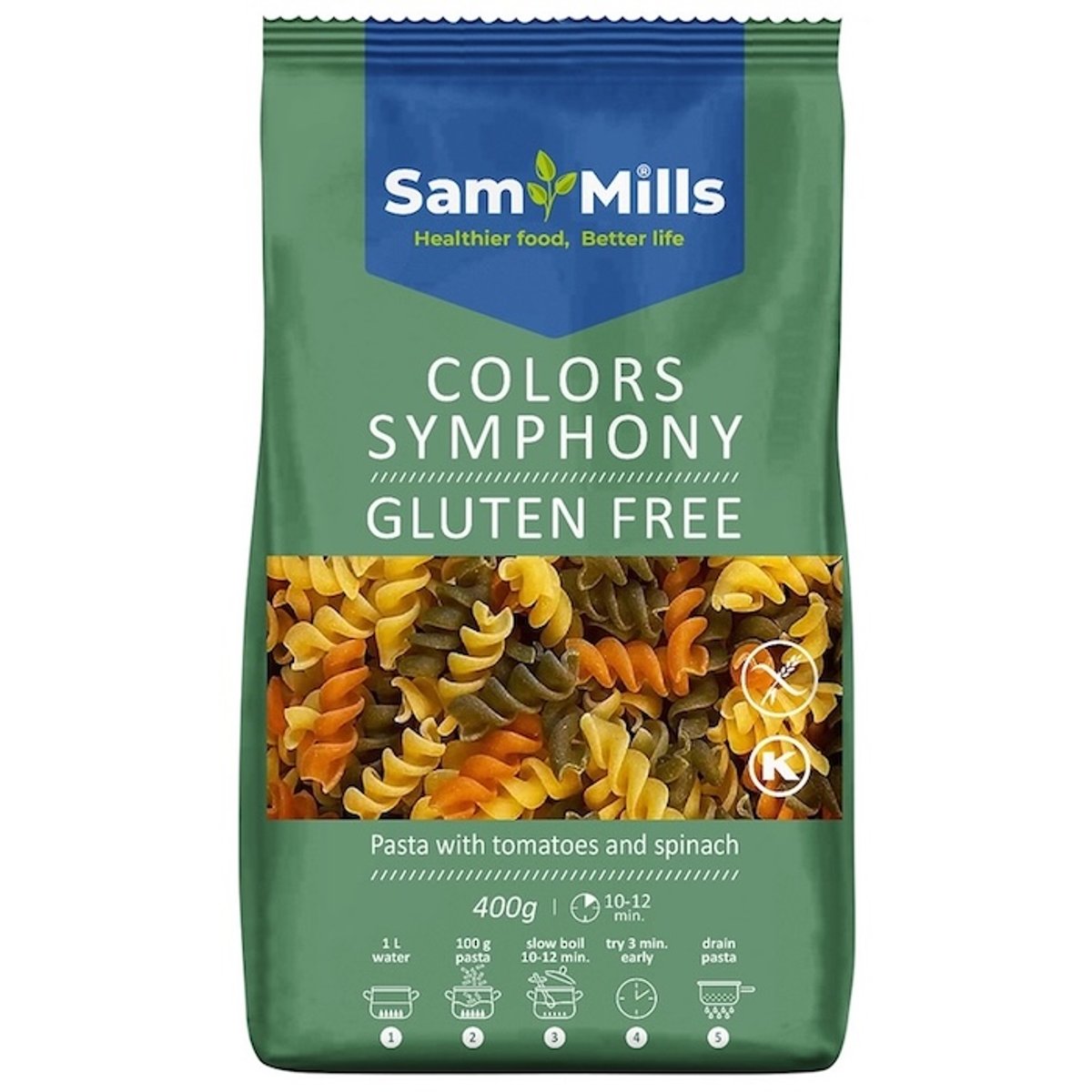 Sam Mills Barevné těstoviny vřetena bezlepkové
