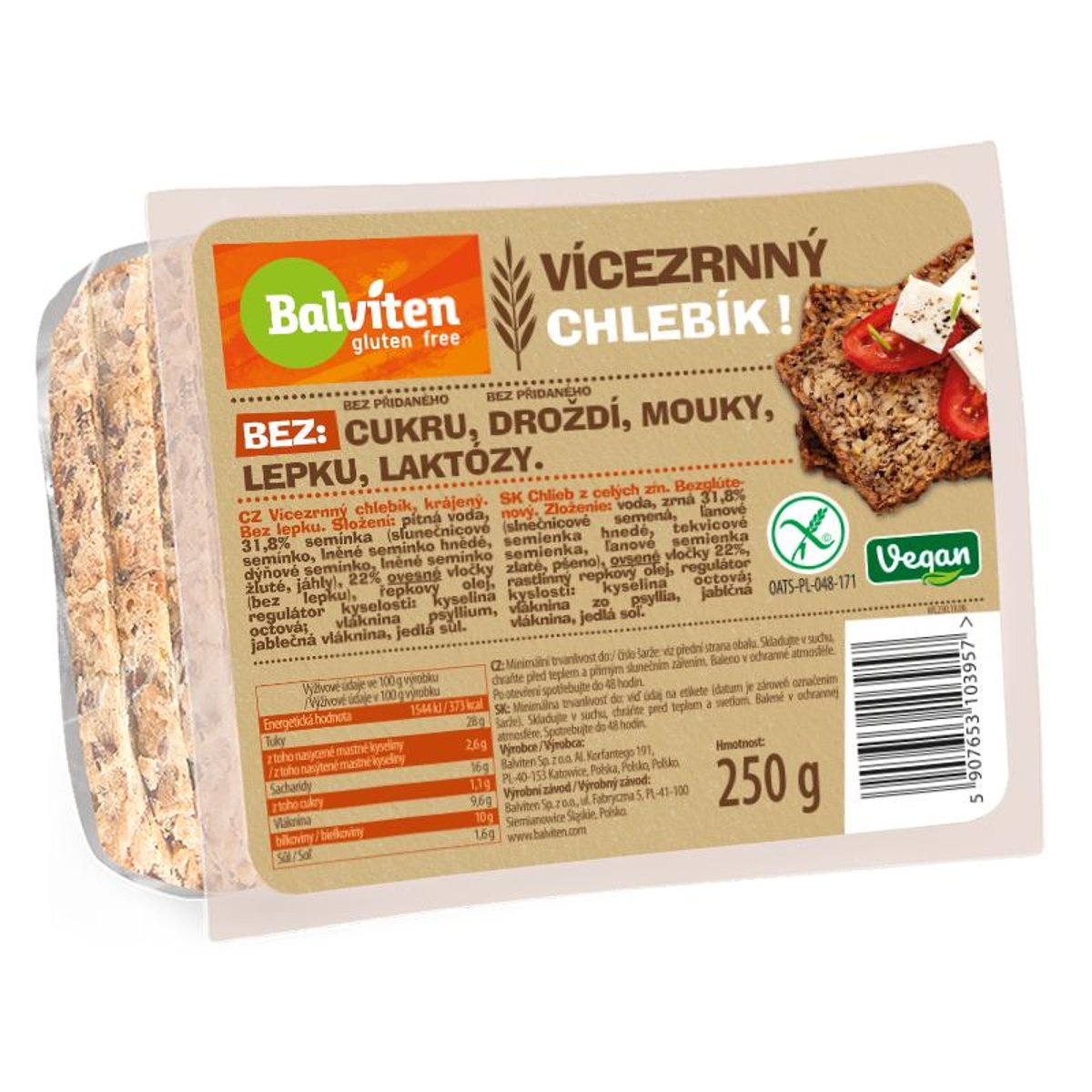 Balviten Vícezrnný chléb