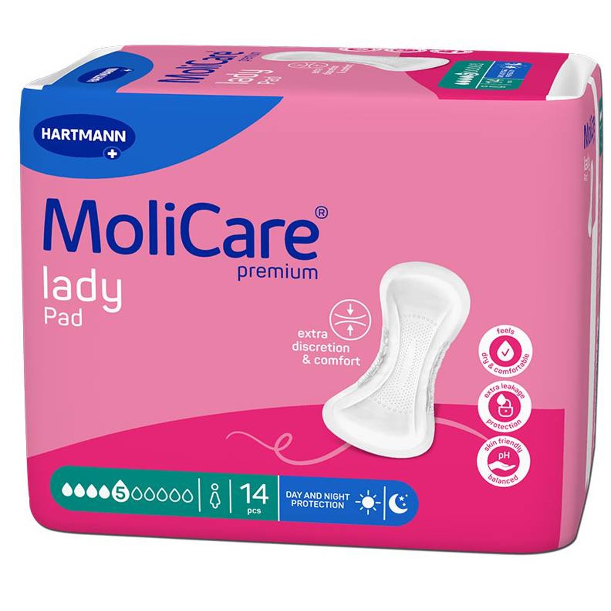 VLOŽKY ABSORPČNÍ MOLICARE LADY 5 KAPEK 1045ML,14KS