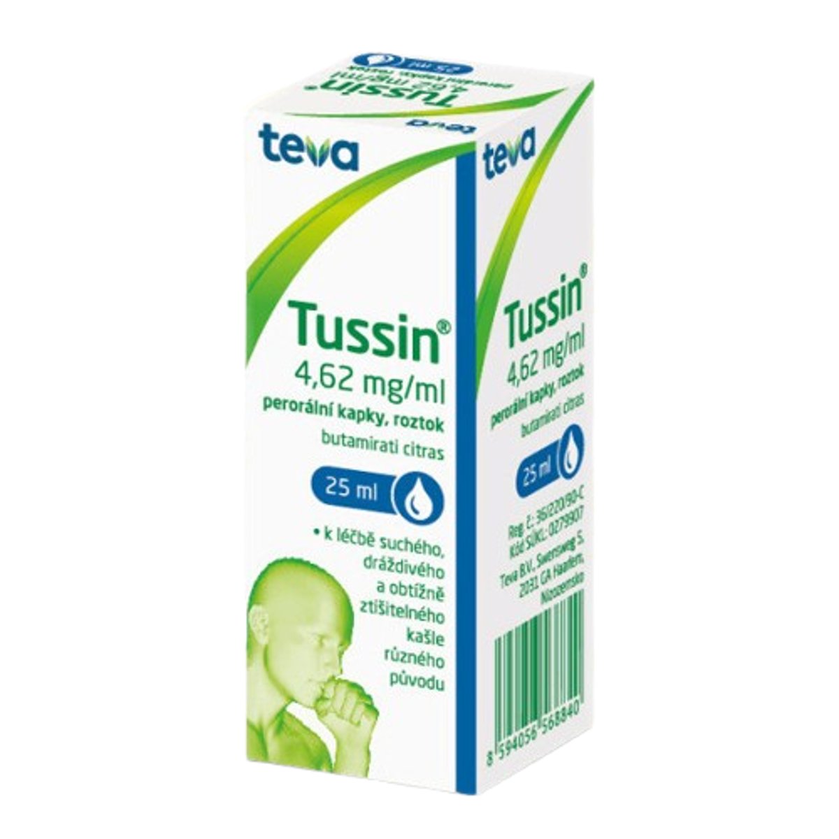 TUSSIN 4,62MG/ML Perorální kapky, roztok 1X25ML