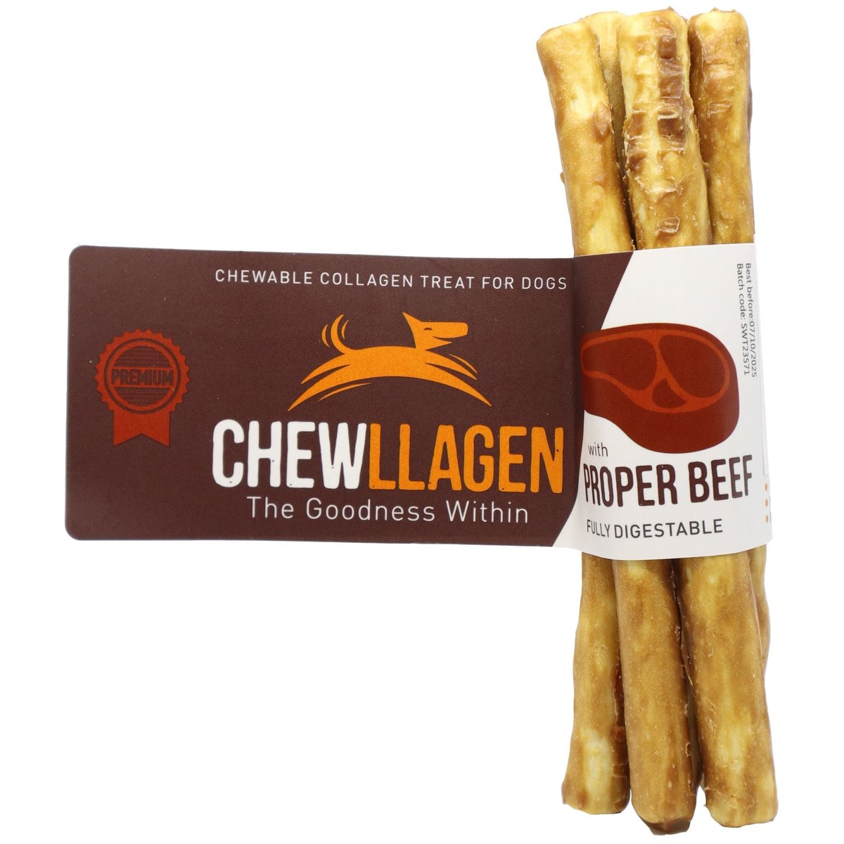 Chewllagen Hovězí tyčinky pro psy 5×6 g