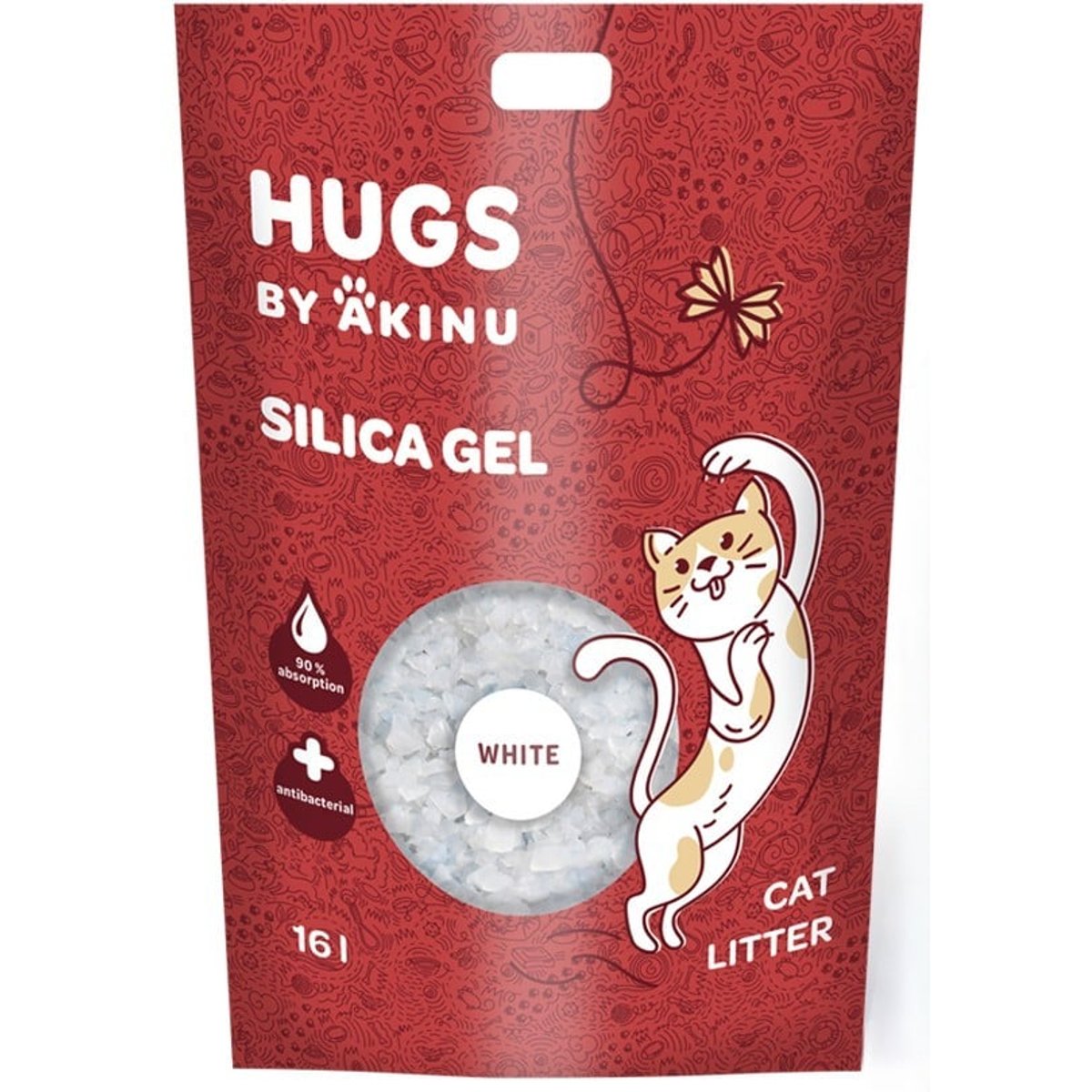 Hugs By Akinu Silika gel bílý stelivo pro kočky