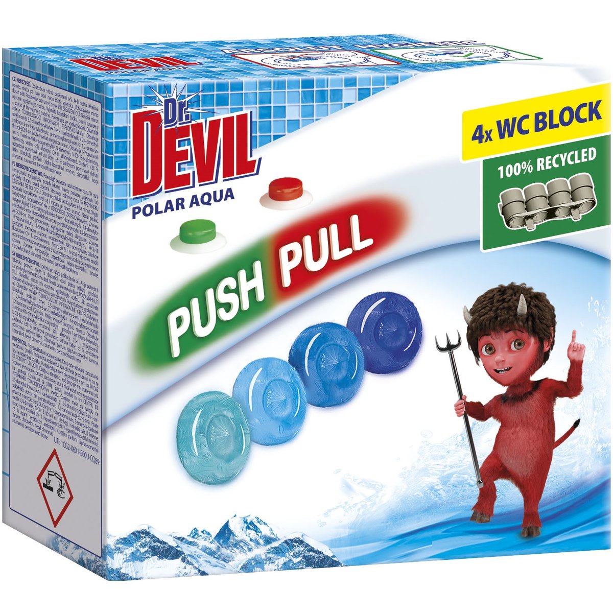 Dr. Devil Polar Aqua WC blok (4×20 g)