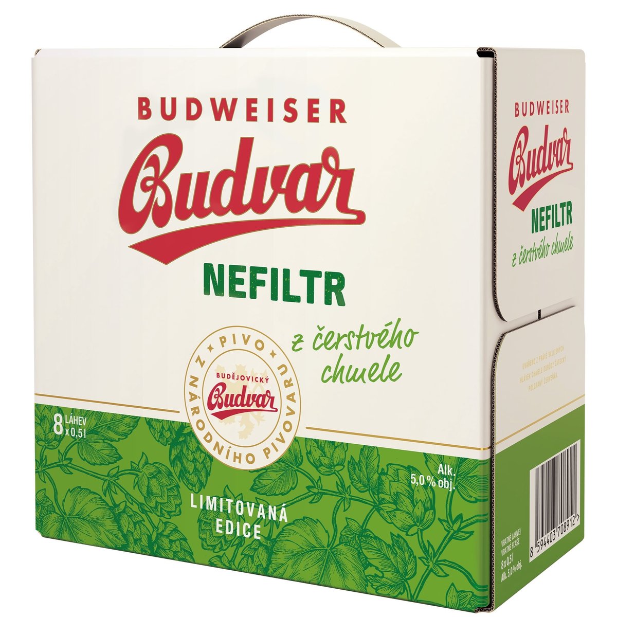 Budweiser Budvar Original nefiltr z čerstvého chmele 8×0,5 l