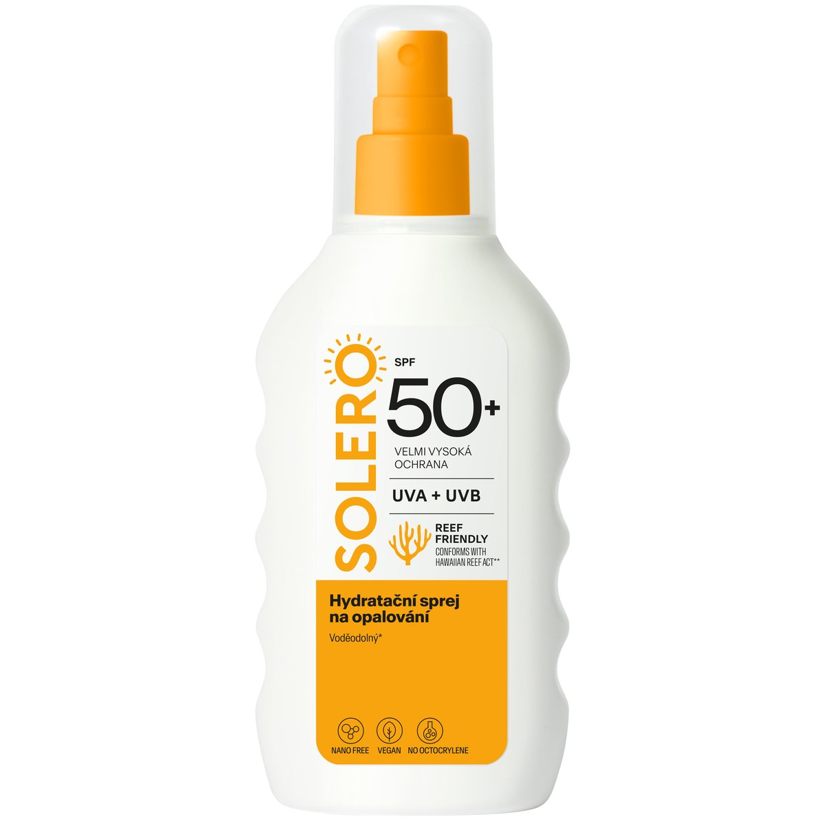 SOLERO Hydratační sprej na opalování SPF50+ 200ml