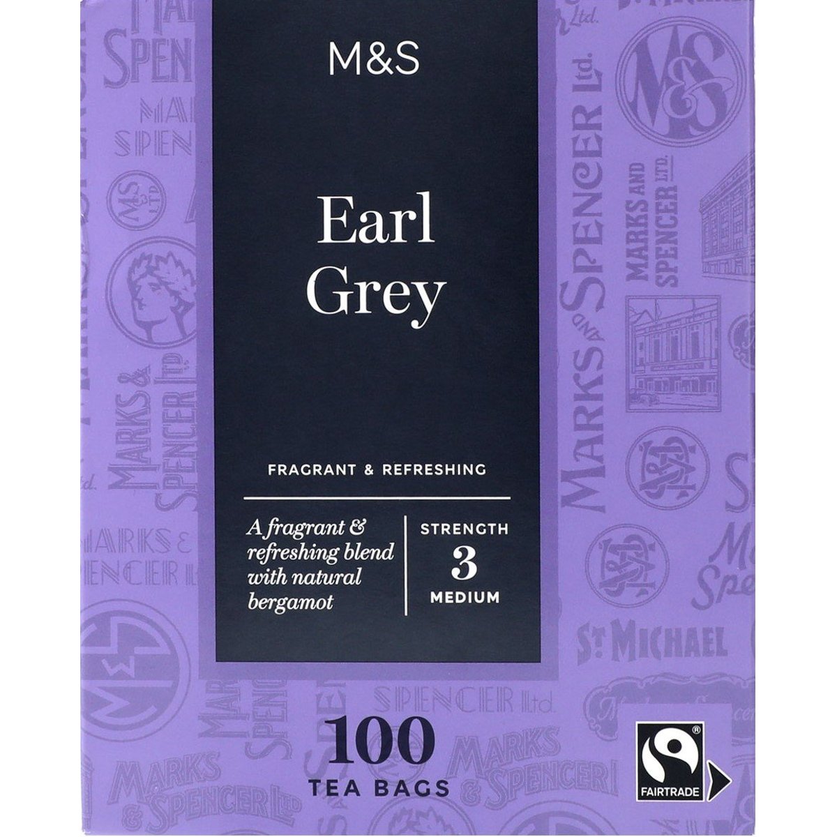 Marks & Spencer Porcovaný aromatizovaný černý čaj Earl Grey